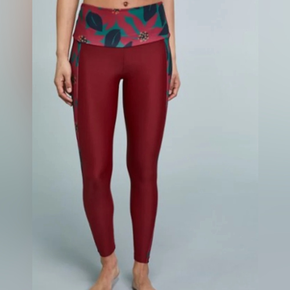 Seea Keala Leggings Swim Surf Sahi Print Women’s M Medium UPF Sun Protection